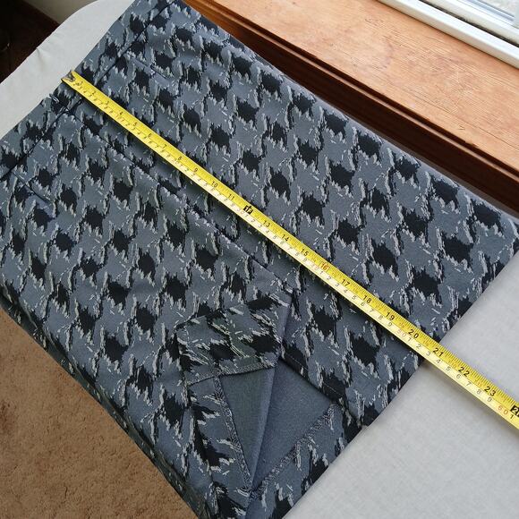 Apt. 9 Grey Houndstooth Pencil Midi Skirt Petite M dark gray black silver office - Picture 11 of 11